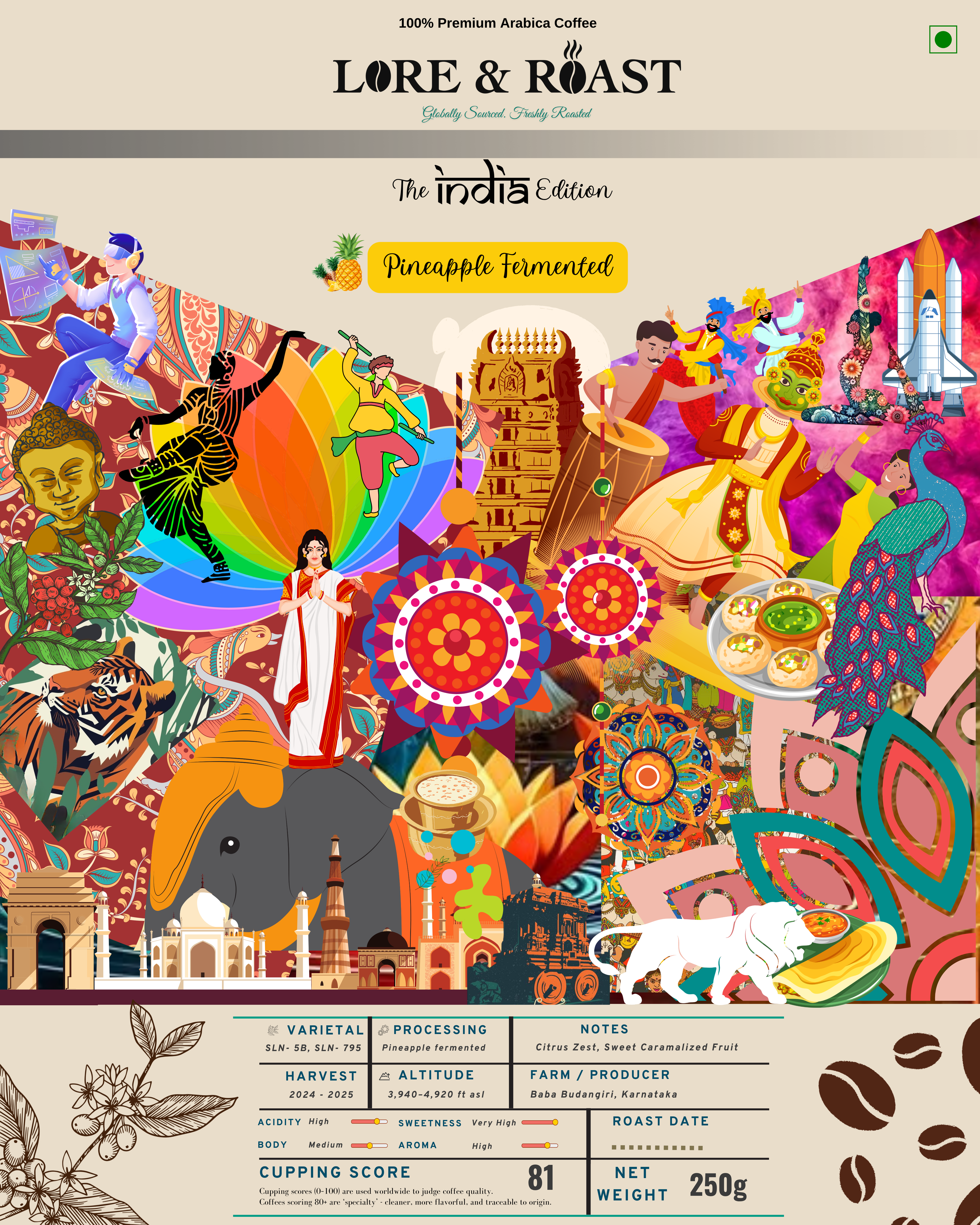 Pineapple Fermented Naturals - 100% Arabica - Baba Budangiri