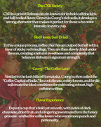 Coffee advertisement with text about the CXR variety and Coorg, the Coffee Land.