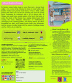 Coffee packaging with text and images of people in a village setting.
