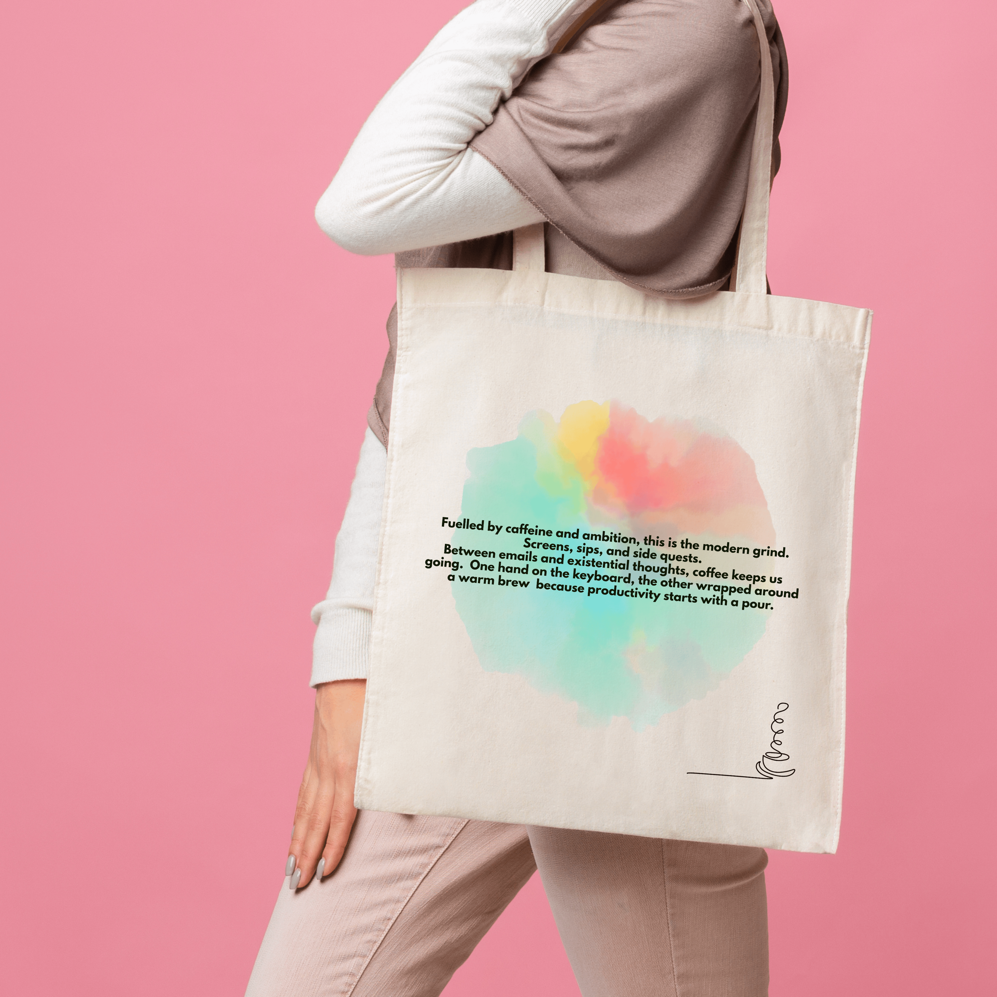 The Modern Grind – Splash Art Small Tote
