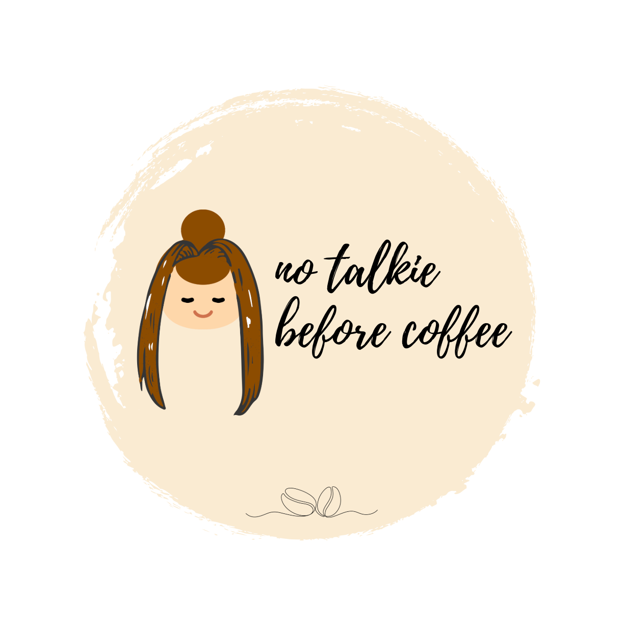 No Talkie Before Coffee – Soft Grunge Small Tote
