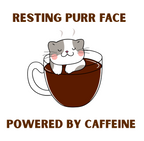 Resting Purr Face Powered by Caffeine Small Tote