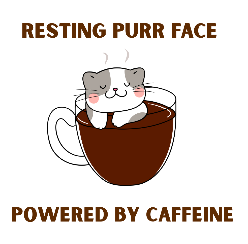 Resting Purr Face Powered by Caffeine Small Tote