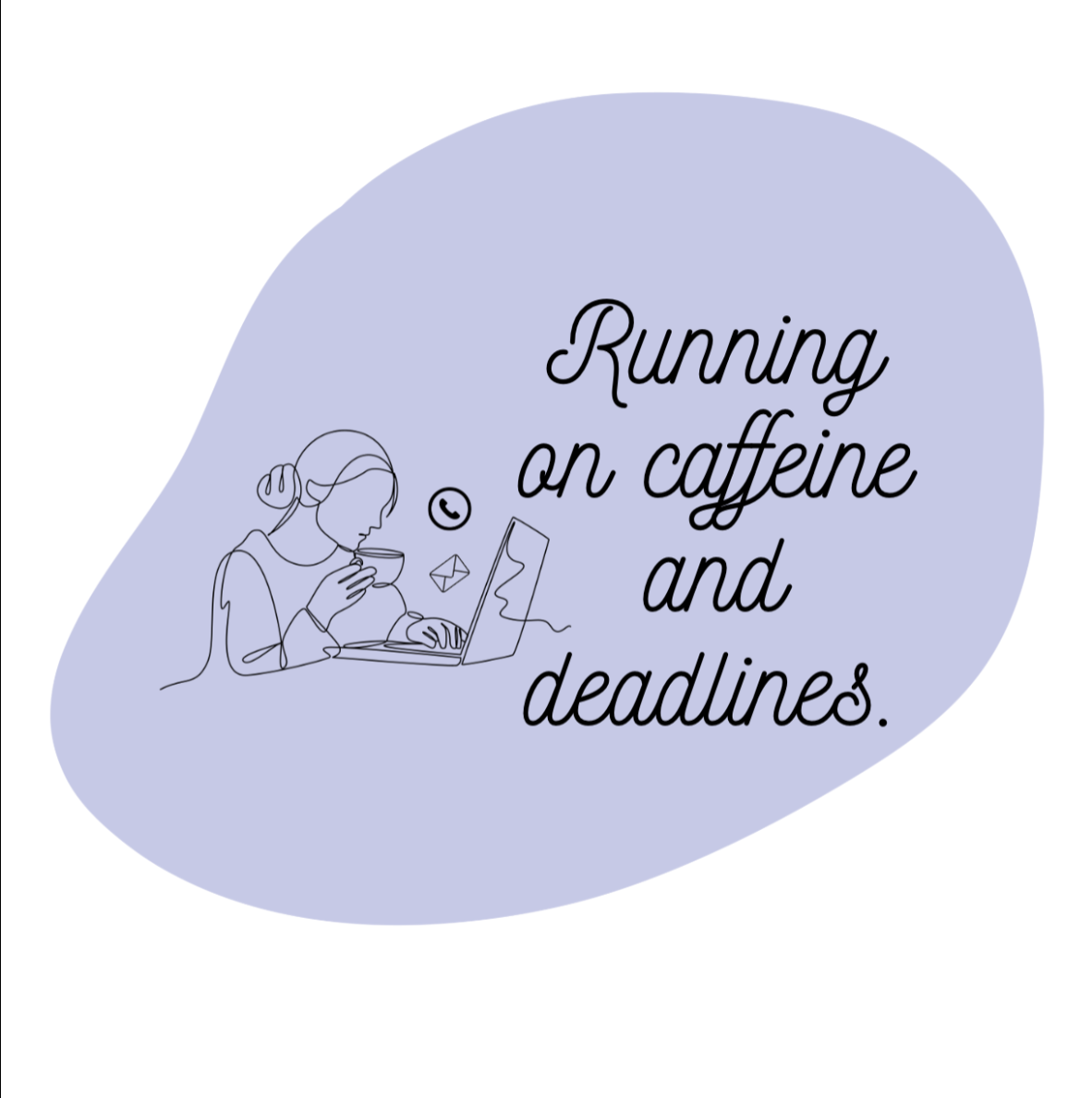 Running on Caffeine & Deadlines – Work Mode Everyday Large Tote Bag