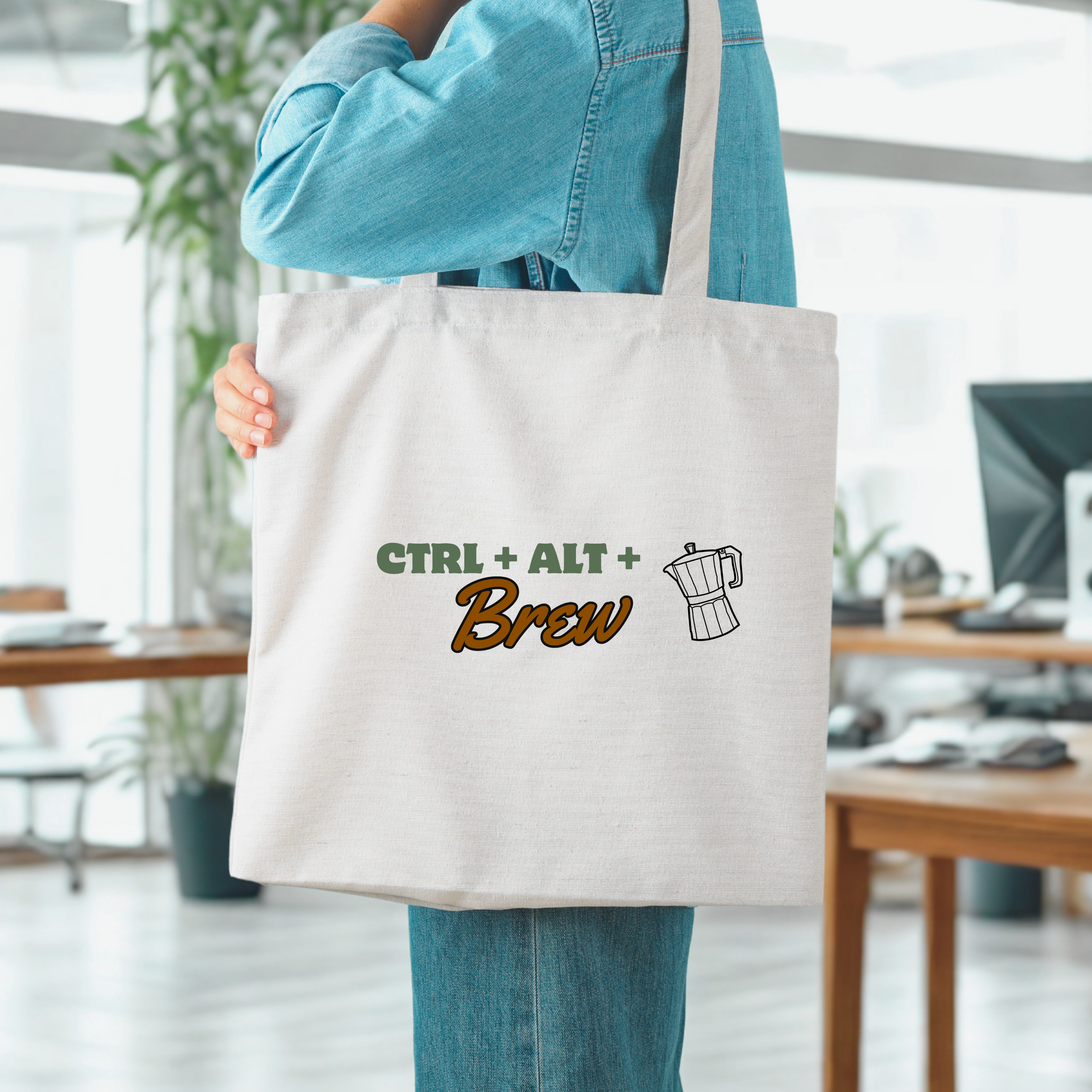 Ctrl + Alt + Brew – Canvas Cotton Small Tote