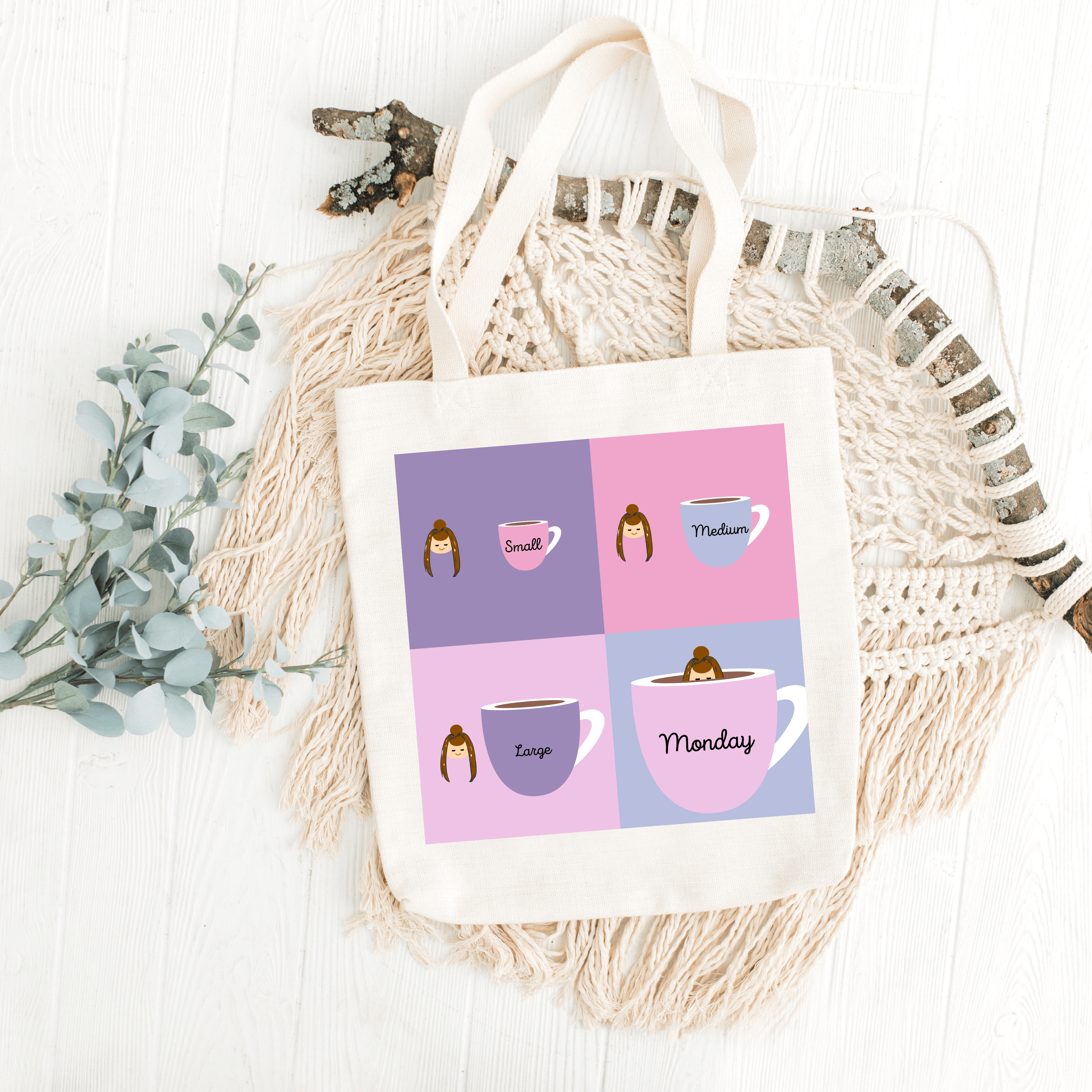 The Monday Mug Matrix –  Small Coffee Tote